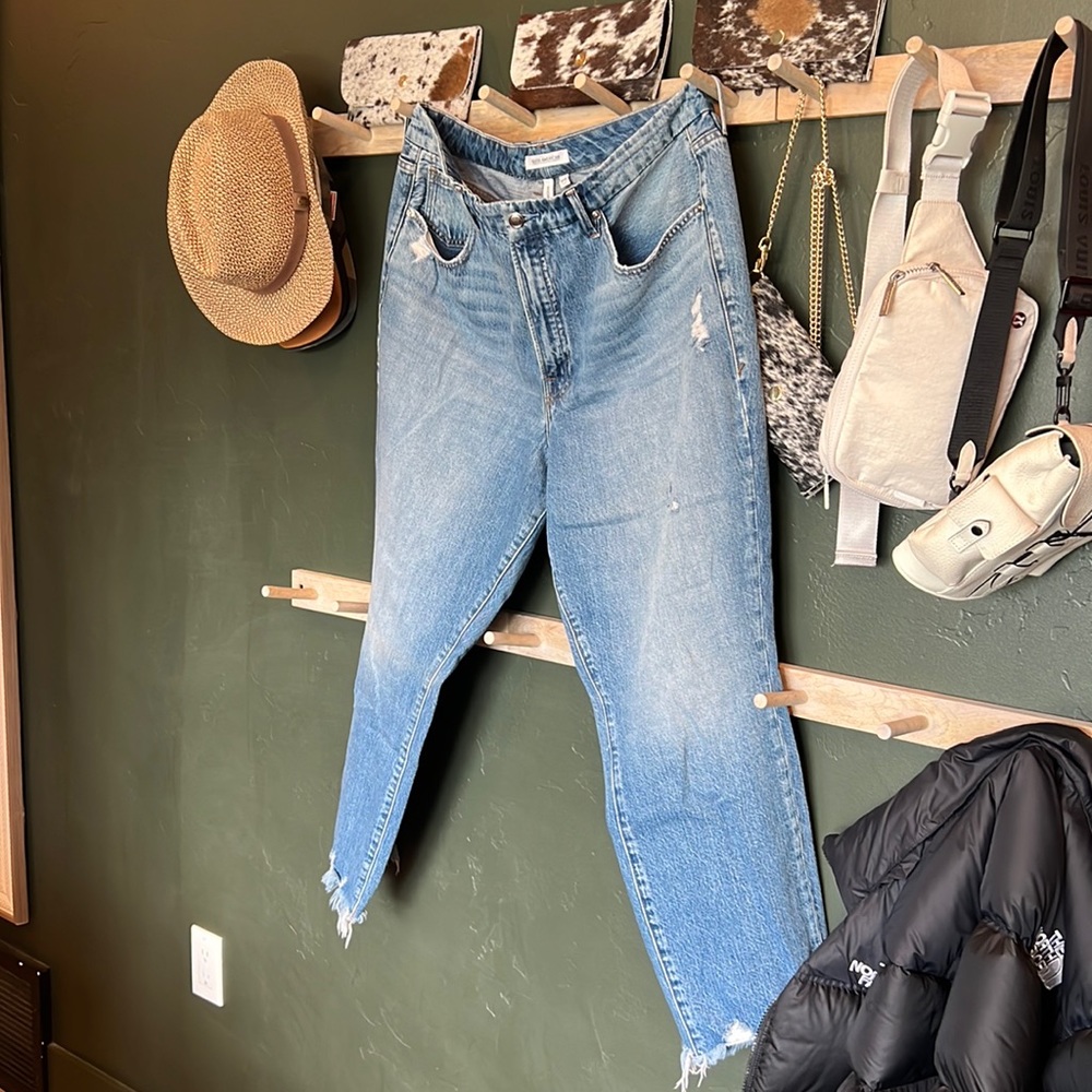 Good American Blue Distressed Jeans
